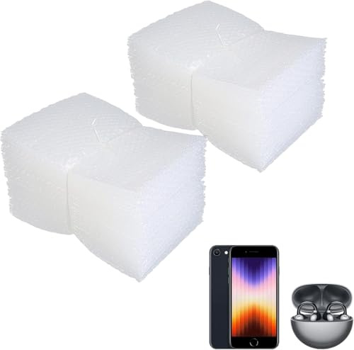 100Pcs Bubble Pouche Wrap, 6”x8” Bubble Bags for Shopping, Double Wall Bubble Cushioning Wrap Bags for Mailing Packing, Moving and Storage Fragile China Dishes Electronic Item