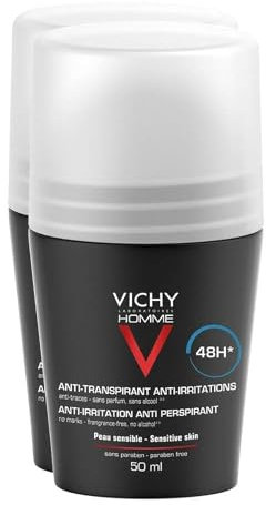 Vichy Homme Deo Roll on für sensible Haut 48h Dp 2X50 ml