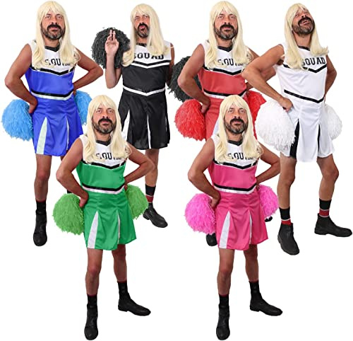 Rolig hjort do kostym män cherleader overall med POM POM POMS ny klänning schack enhörning (liten – rosa)