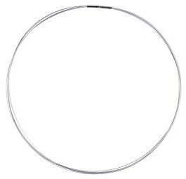 TIABELLE – Damen Drahtcollier 5-reihig Kunsttoffummantelter Edelstahl mit Titanverschluss Länge 40 cm