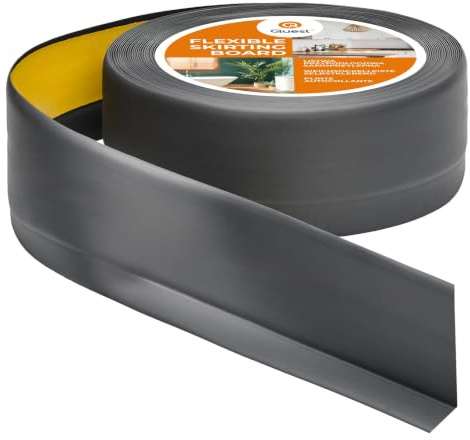 Quest Sockellist PVC mjuk självhäftande 50x20mm – grafit, 5 m