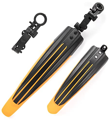 ioutdoor Fahrrad Schutzbleche Set mit 8M DIY Reflektierendem Klebeband, 2-Teilig Verstellbarem Verdicken MTB Schutzbleche Vorne und Hinten, für MTB Citybike 20 , 22, 24 , 26 Räder