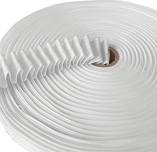 Bestlivings Cinta universal – Cinta fruncidora transparente 25 mm (longitud: 5 m – 50 m), cinta para coser telas, cortinas y cortinas