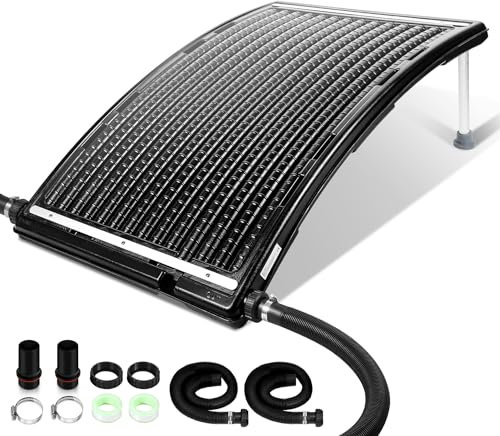 Gimisgu Sonnenkollektor Solar Poolheizung, Solarheizung 113x69x35cm Maximaler Durchfluss 10000 L/h, Pool Heizungen Solaranlage für Warmwasser, Gartendusche, Pool