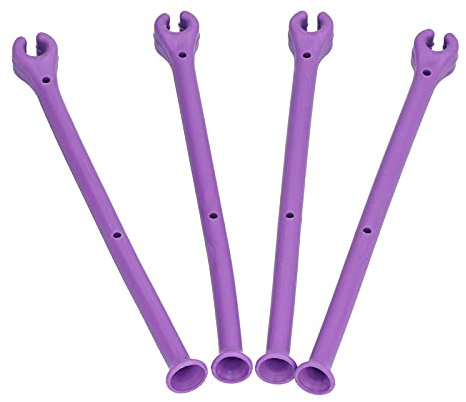 Lwuey Stem Glass Holder For Dishwasher, Tether Silicone Attachment Stemware Saver Flexible Wine Glasses Protector Rack Bendable Fixed Bracket Washing Assistant Home Bar Champagne Purple