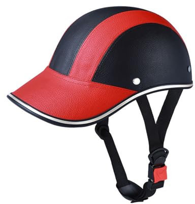 Halbschalenhelm Mit ECE-Zulassung Vintage Motorradhelm Baseball Cap Cruiser Chopper Scooter Helm Herren Retro Motorrad Halbhelm Damen