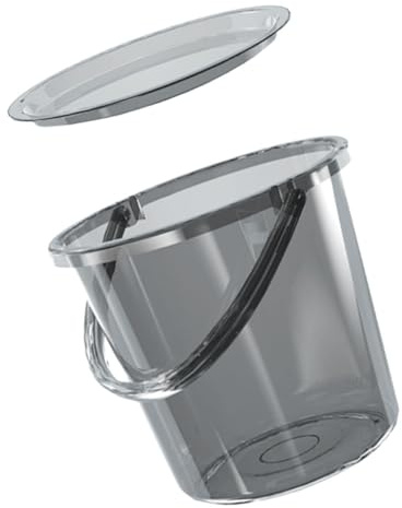 Cabilock Großer Deckel aus 23l Kunststoff Fassungsvermögen mit Wassereimer Transparenter Haushaltseimer mit Griff und für Küche und Studentenwohnheim