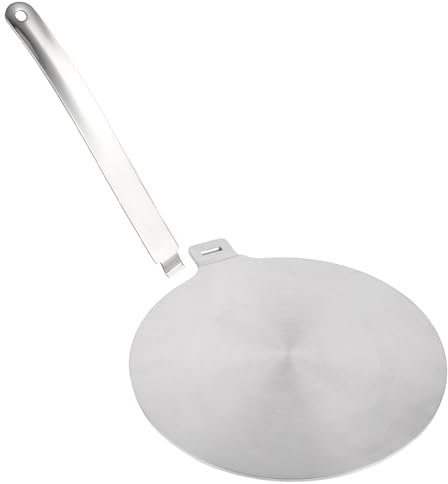 Plaque d'adaptation à induction, 20 cm, plaque d'adaptation à induction, adaptateur à induction, avec poignée amovible, plaque d'adaptation en acier inoxydable pour plaque à induction, lait, café,