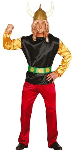 FIESTAS GUIRCA | Costume Guerrero Galo Adulte (54-56/XL) - Tunique, Ceinture et Pantalon - Costumes de Vikings et Barbares pour Halloween, Carnaval et Fêtes Déguisées - Idéal pour Hommes