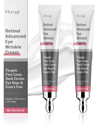 2 creme per gli occhi contro rughe e occhiaie retinolo Eye Cream Siero con rullo per gli occhi. Contiene retinolo acido ialuronico niacinamide e altri ingredienti, crema per gli occhi contro rughe e