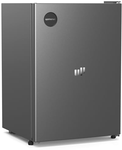 Upstreman 71L Frigorífico Sin Congelador, 1-10°C 7-niveles Regulación de Temperatura, LED-Beleuchtung, 40 dB Silencioso, Energéticamente Eficiente para Dormitorio, Oficina, Cocina, CR71-Gris Oscuro