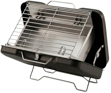 LITTLE BALANCE 3048 Nomad'Fire, Barbecue à charbon, BBQ portable, Barbecue de table, Ultra-compact & Pliable dans sa valise, Camping, Pique-Nique, Randonnée, Noir