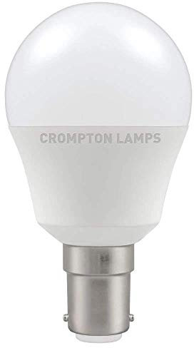 Crompton Ampoule LED ronde en plastique thermique Blanc chaud 45 mm 5,5 W B15d Opale