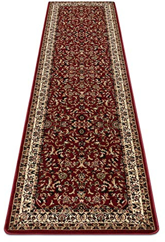 rugsx Passatoia corridoio, tappeto ROYAL ADR, Classico, tradizionale, per il corridoio, la hall, la sala, di alta qualità rosso 60x300 cm