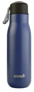 WECOOK! H&C Botella Agua Térmica Acero Inoxidable 350 ml, Cantimplora Termo, Aislamiento Doble Pared, 12 Horas Bebida Caliente / 24 Horas Bebida Fría, Libre de BPA y Ftalato, Funda Neopreno, Azul