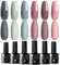 UR SUGAR UV Nagellack/Schellack Set 6 Gelnägel Farben Nude Grau Farbgel für Rosa Gellack Nageldesign-Sets Braut Hochzeit Thema/Valentinstag Gel für Maniküre Nageldesign