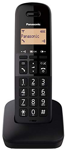 Panasonic KX-TGB610SPB Telefono Senza Fili Digitale, Unità Base e 1 Cuffie, Identificatore E Blocco Chiamate, Volume Migliorato del Ricevitore, Resistente agli Urti, Schermo LCD, Nero