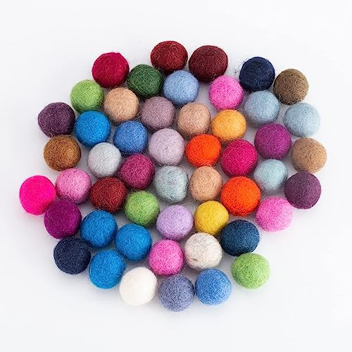 ToBeIT Pompon, palline colorate in peluche, per fai da te, artigianato creativo (B-2,0 cm)