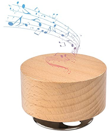 YWNYT Carillon rotante in legno, carillon meccanico in legno, base in legno, decorazione da tavolo, scatola musicale castello nel cielo, regalo per compleanno, festa della mamma, Natale