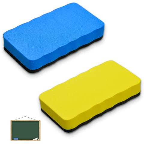 2 Pcs Magnetic Dry Maintenance Set –Duty Felt Surface Cleaners for Whiteboards & Chalkboards (Classroom, Home, Office Use)