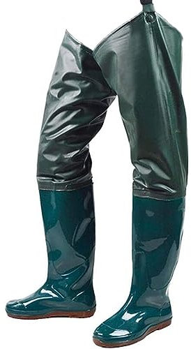 Watstiefel Watstiefel for Herren und Damen, 80 cm hoch, for Angeln, Gesäß, rutschfeste, gerippte Sohle, wasserdichte Hose for Transplantation/Zucht (Color : Green, Size : 37 EU)
