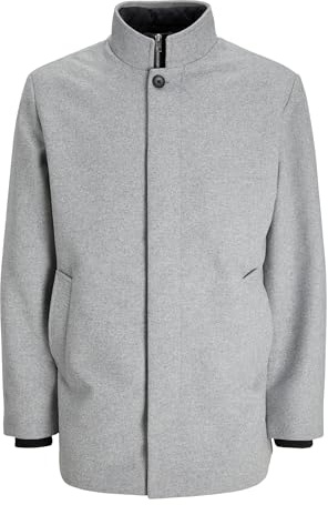 JACK & JONES Cappotto di lana da uomo, chiaro grigio Melange, S