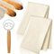 Nizirioo Leinentuch Brot,90 * 66cm Leinentuch Zum Brot backen,2 Stück Backen Gärtuch,Bäckerleinen Teigtuch Mit Rührstab,Küche Bäckerleinen Zur Teigzubereitung,Backen,Fermentieren