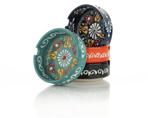 ceramicci Modern Windproof & Waterproof Ceramic Ashtray for Indoor & Outdoor Use
