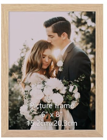 Giftgarden Cadre Photo 15x20 cm Couleur du bois, Cadre 15x20 Naturel pour Photos, œuvres d'art, souvenirs- Affichage Vertical et Horizontal, 1 Pièce