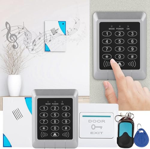ZJchao Dörråtkomstkontrollsystem, Elektrisk Magnetisk Dörrlås Dörråtkomst Kontrollsystem Åtkomst Kontrollkort Lösenord Dörr Säkerhetssystem Kit