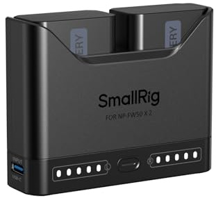 SMALLRIG NP-FW50 Camera Battery Set for Sony, 11W Dual Charger with 1030mAh Batteries, Fully compatible for Sony A6000 A6100 A6300 A6400 ZV-E10 A7 A7S A7R A7SII A7RII A5000 ILCE-QX1-5488