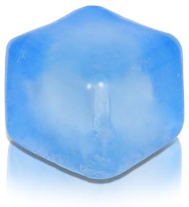 Copfeqyr Grande Balle Anti-Stress Ice Cube 7 cm – Cube Squishy Sensoriel à Presser pour Adultes et Enfants, Jouet Fidget Relaxant, Boîte Cadeau (Blue)