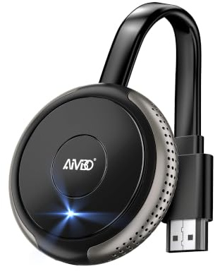 AIMIBO 4K Wireless Display Dongle – Äkta Plug & Play, 2,4 G & 5 G HDMI Wireless Dongle för i*OS/Android/Windows/Mac OS Phone Laptop till TV/bildskärm/projektor, stöder Airplay DLNA Miracast