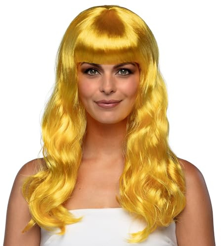 Boland - Perücke Chique, langes glattes Kunsthaar mit Pony, Frisur, EM, WM, Accessoire, Kostüm, Zubehör, Mottoparty, Karneval