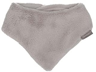 Sterntaler Unisex Baby Dreieckstuch aus Teddyflausch, Rückseite Microfleece Halstuch, Hellgrau, 1