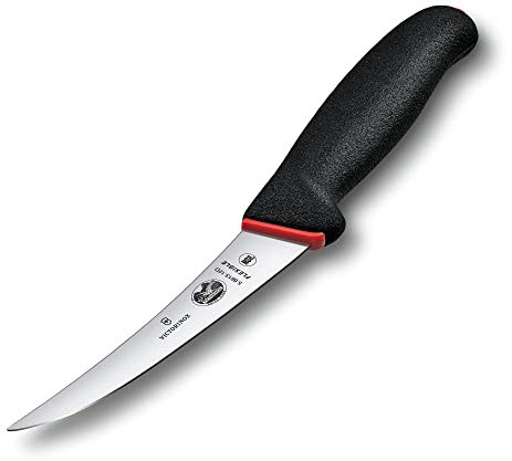 Victorinox Fibrox Ausbeinmesser, Dual Grip, Gebogene, Schmale, Flexible Klinge, Rutschfester Griff, Swissmade