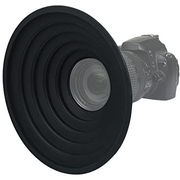ds. distinctive style Gegenlichtblende aus Gummi, reflektierend, wendbar, zusammenklappbar, kompatibel mit Nikon/Canon/Pentax/Sony 70-90 mm Kameraobjektiv