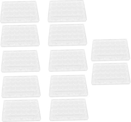 Didiseaon 12Pièces Boîte à Œufs Plastique pour Caille Contenant de Rangement pour Œufs Boîte de Transport Écologique avec Compartiments pour Réfrigérateur et Voyages