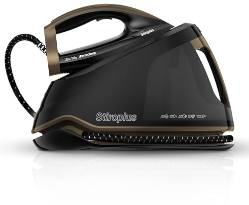 Stiroplus Ferro da Stiro con Caldaia SP-2022 – 10 Bar di Pressione, 270 g/min Vapore Continuo, Turbo Boost 850 g, Piastra GoldGlide, Spegnimento Automatico, Serbatoio 1,5 L, Stiratura Verticale