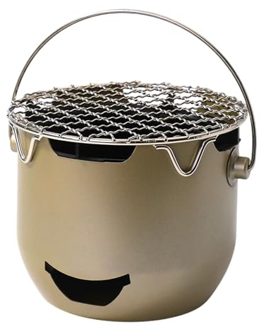 Grill a Carbone Portatile Esterno - Grill Barbecue Acciaio, Manico a Griglia Pieghevole | Compact Bbq Set, Garden Per Campeggio Per Picnic Escursionistica Da Viaggio in Da Viaggio