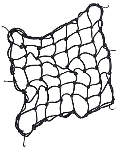 Ausla Rete per Casco da Moto, Filamento di Lattice, Rete di Carico Riflettente, capacità di Carico di 25 Kg, Ideale per Motociclette e Veicoli Fuoristrada (A (grigio nero))