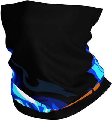KIJ Burning BasketballSun Protection Neck Gaiter - Multifunctional Headwear for Men & Women, Face Mask Bandana for Running, Hiking, Fishing & Outdoor Sports