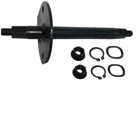 ComfyHarbor Ejercicio para eje de rueda central de bicicleta, eje de manivela de pedal de metal para equipo cardiovascular de fitness, pieza de repuesto resistente al desgaste, negro, 180 mm de