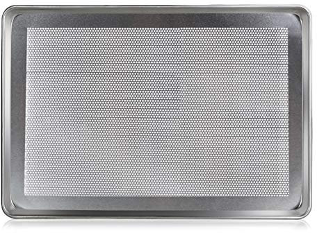 New Star Foodservice Commercial-Grade 18-Gauge Aluminum Sheet Pan/Bun Pan, Full Size, 18 L x 26 W x 1 H