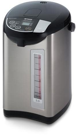 Tiger PDU-A50U-K Electric Water Boiler and Warmer, Stainless Black, 5.0-Liter