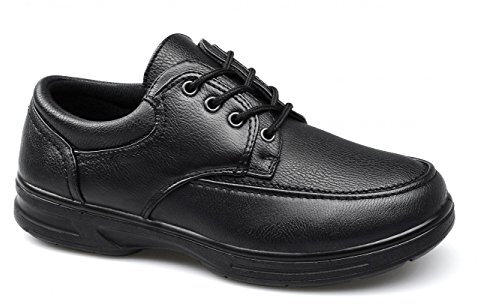 Dr Keller BARRY Mens Lace-Up Comfort Wide Fit Shoes Black UK 12