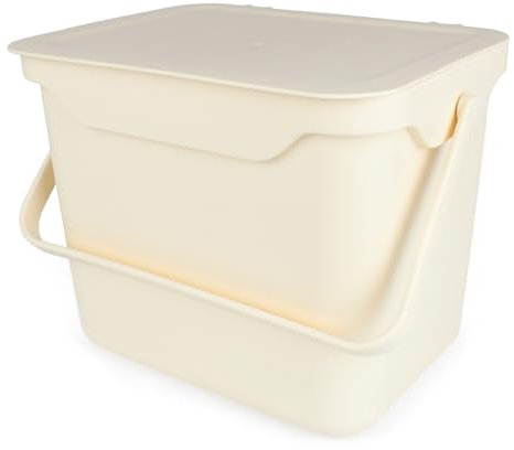 All-Green Poubelle à compost de cuisine Crème 5 l