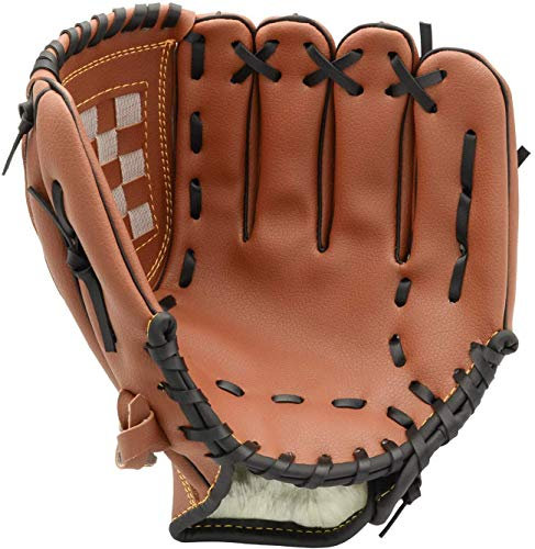 Acidea Sport & Outdoor Baseballhandschuhe Batting Handschuhe Verdicken Dauerhaft Softballhandschuhe Komfortabel Baseball Glove linken Sporthandschuh für Kinder Teenager 10,5 Zoll, Braun