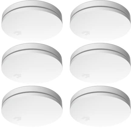 ELRO FS4610 | Détecteur de fumée 6 pièces | Le Détecteur de Fumée Le Plus Fin du Monde | Batterie 10 Ans | Conforme à la Norme Européenne EN14604 | Blanc | 6 Pièces