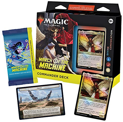 Magic: The Gathering March of the Machine Commander Deck - Divine Convocation (Collector Booster Sample Pack & Accessories)